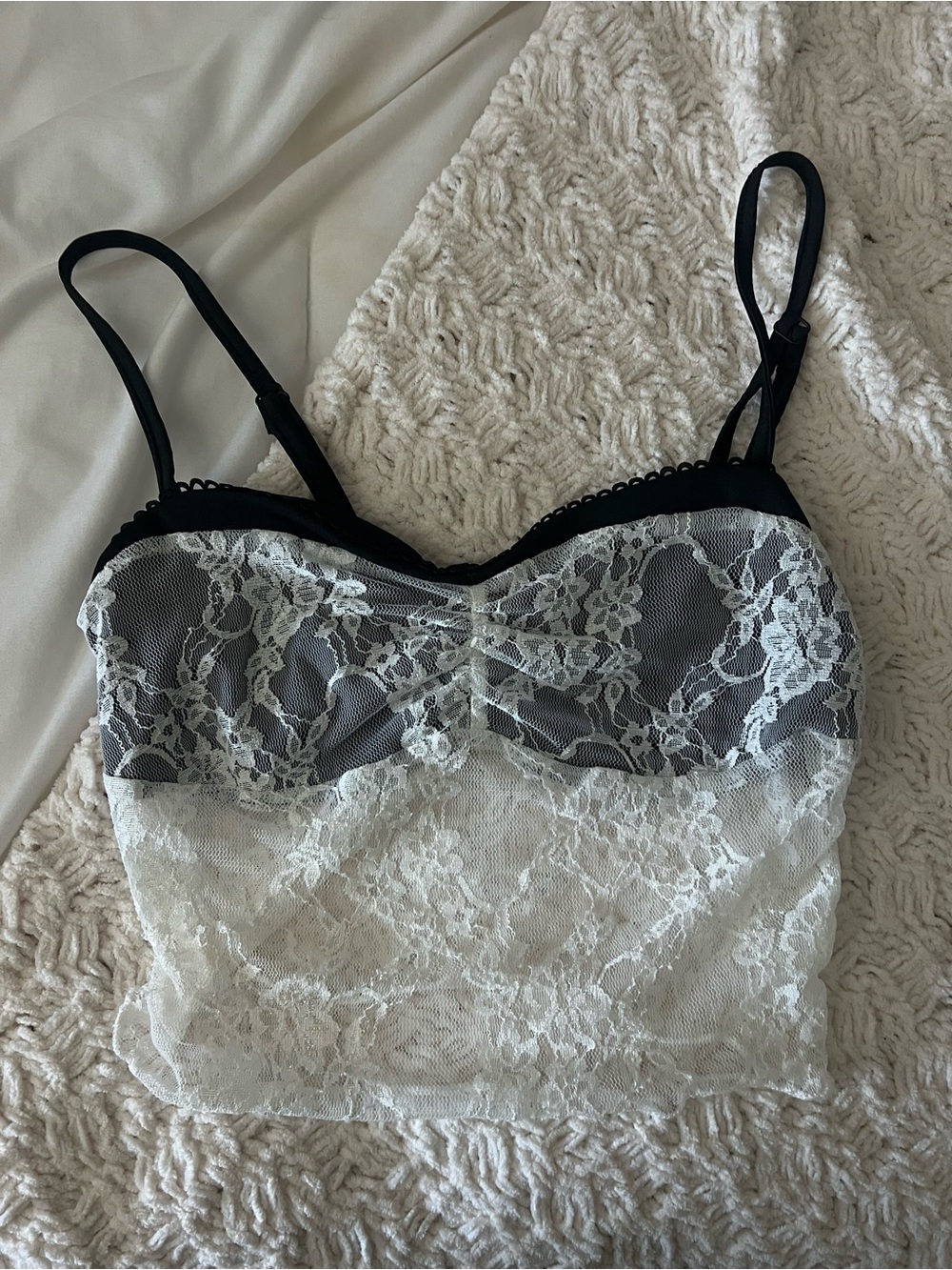 Black & White Lace Top